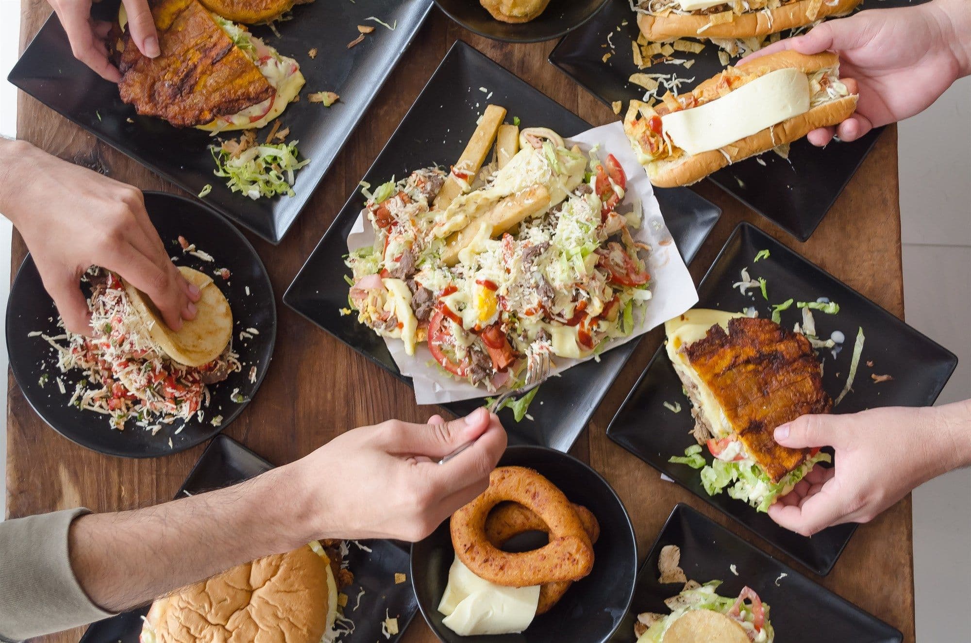 An array of street food options.