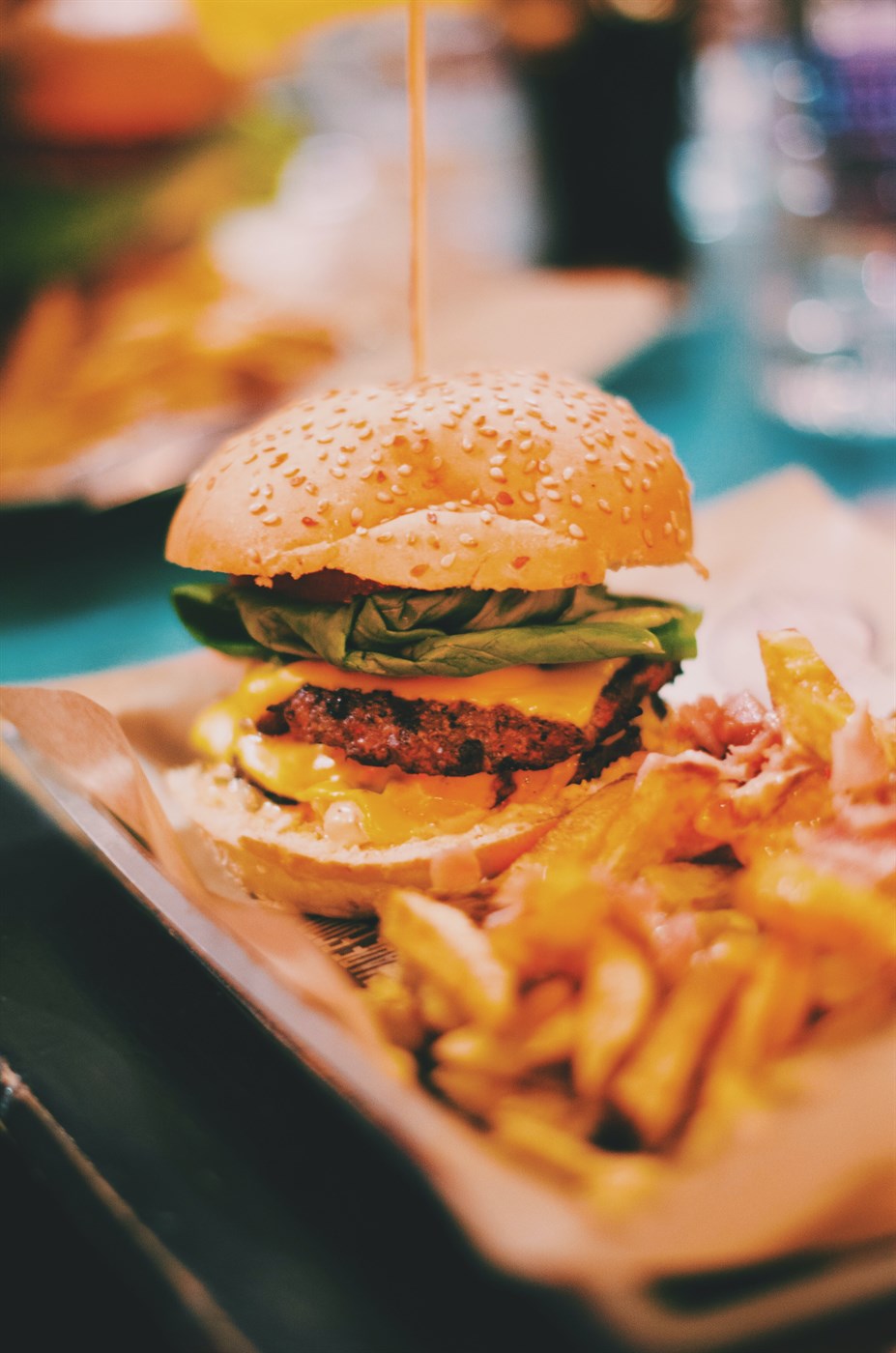 Burger and chips, great Icelandic street food