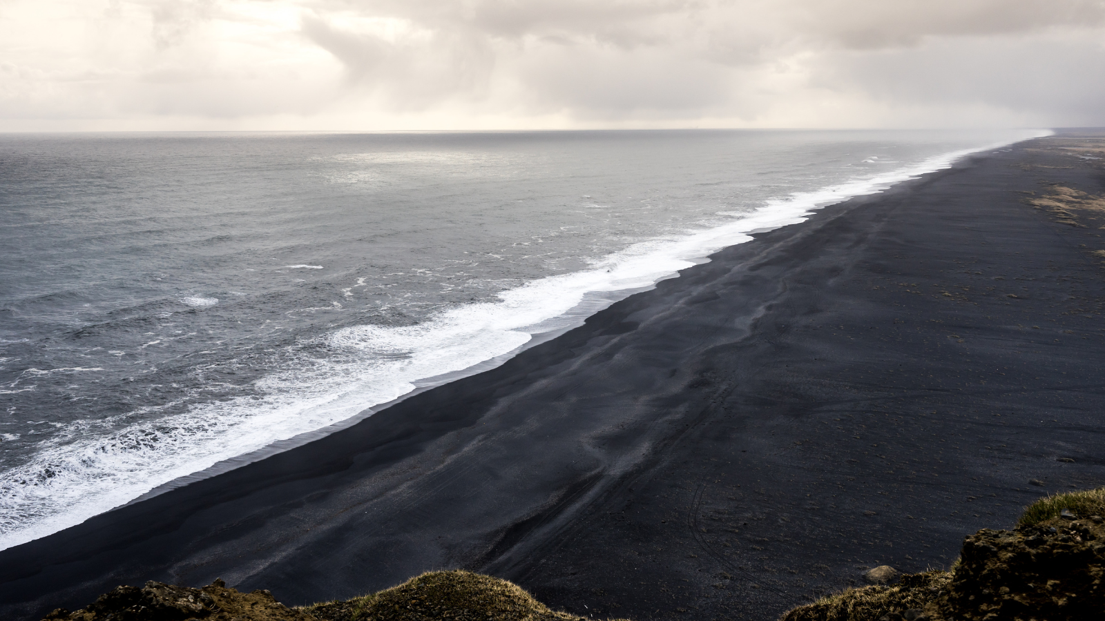 Black sand beach in Iceland.