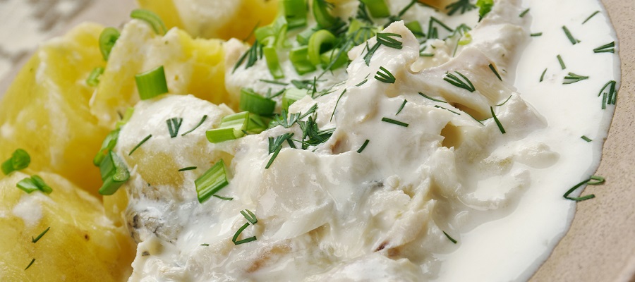 Icelandic fish stew or Plokkfiskur