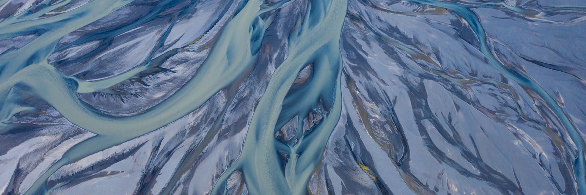 birdseye view of Iceland