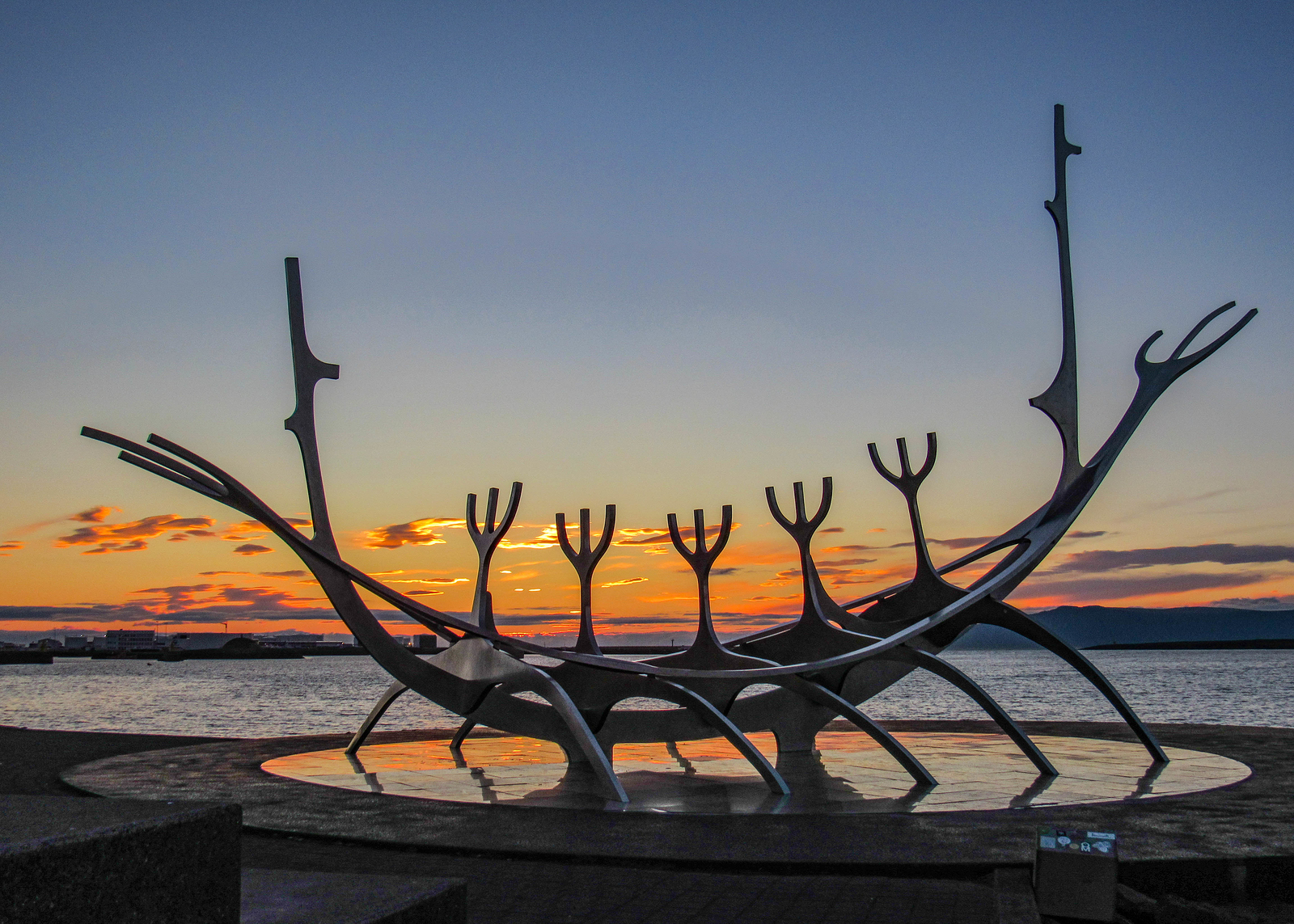 sun voyager sunset iceland