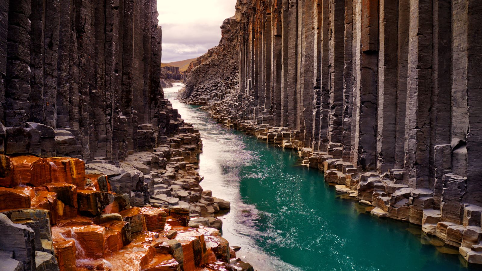 Studlagil Canyon in Iceland.