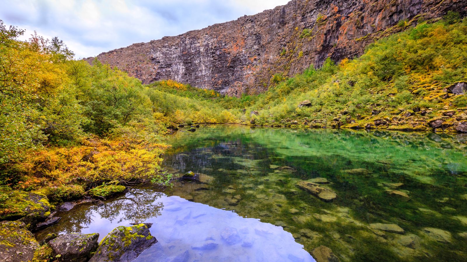 Almannagja Gorge tectonic plate site, Iceland.Almannagja Gorge tectonic plate site, Iceland.