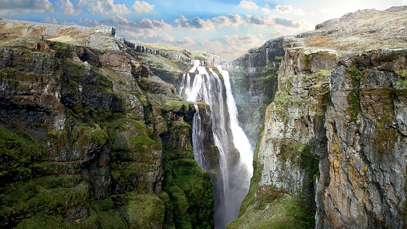 Glymur waterfall, Iceland. 