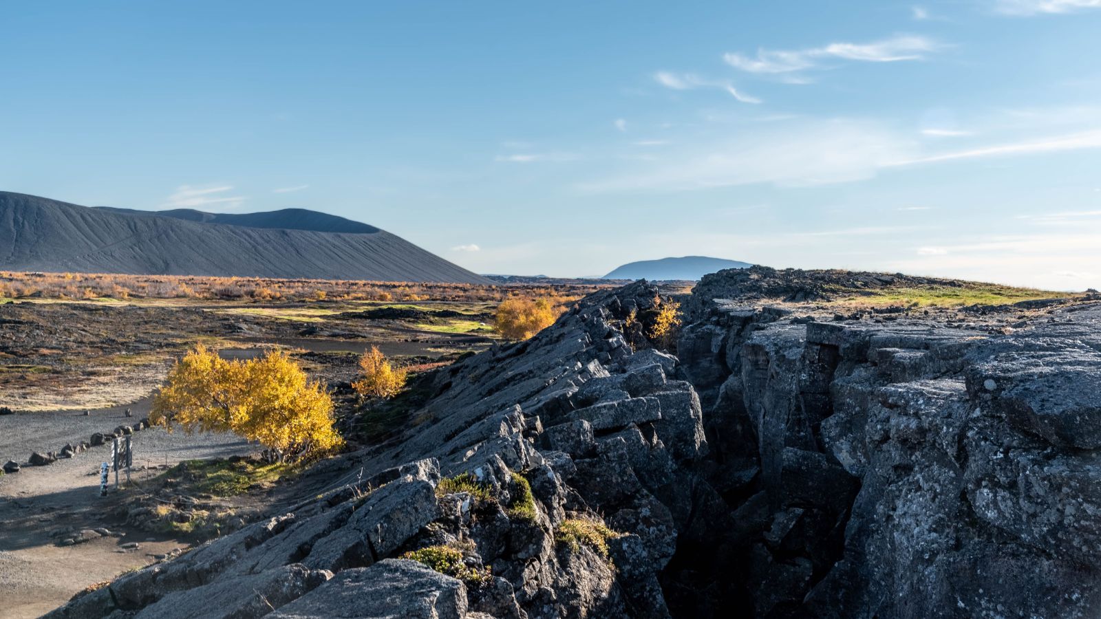 An eruption crater near Dimmuborgir, Iceland.