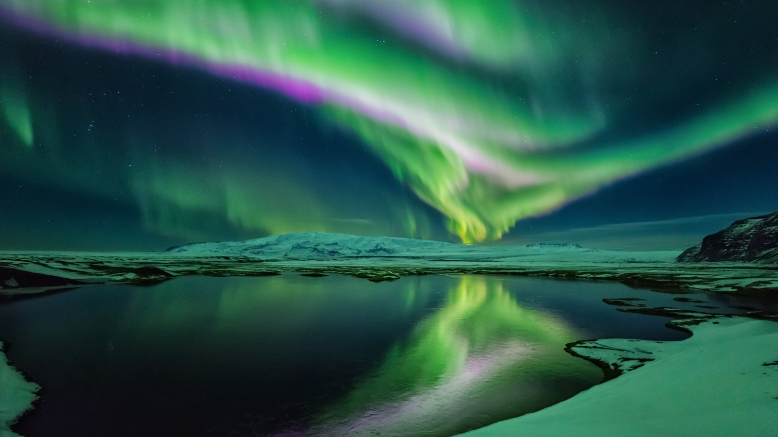 The Northern Lights as seen from Iceland.