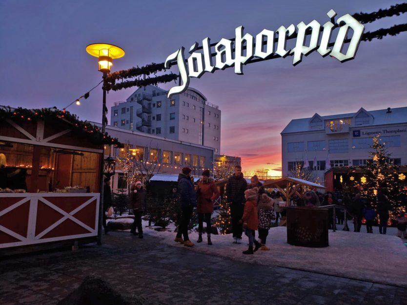 Famous Winter Market in Reykjavik Image of outside the Christmas Market (Jolathorp) at Ingolfstork Reykjavik