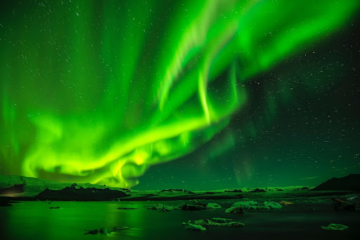 Northern Lights in the night's sky in Iceland 