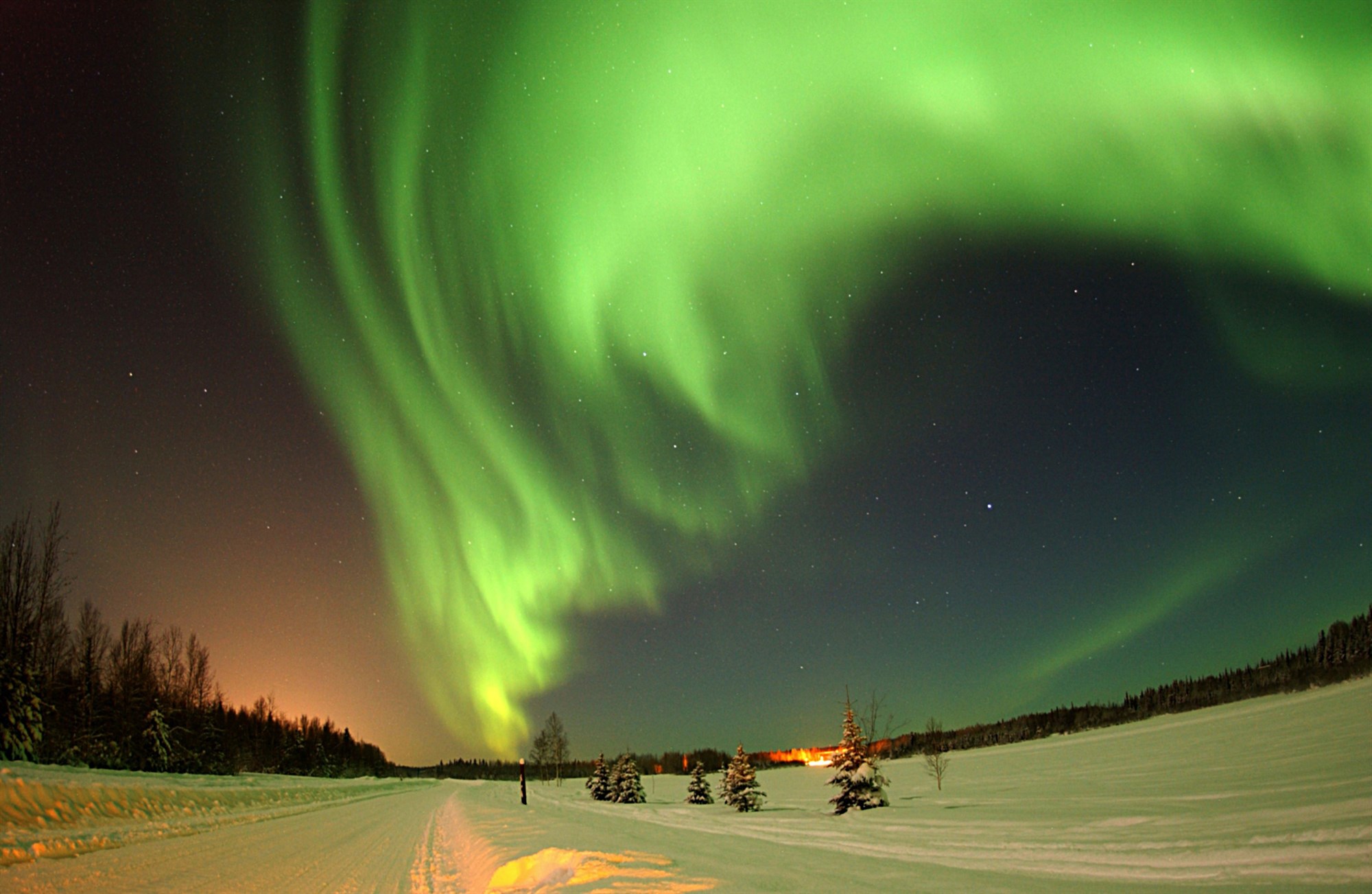 Northern lights photo in Iceland