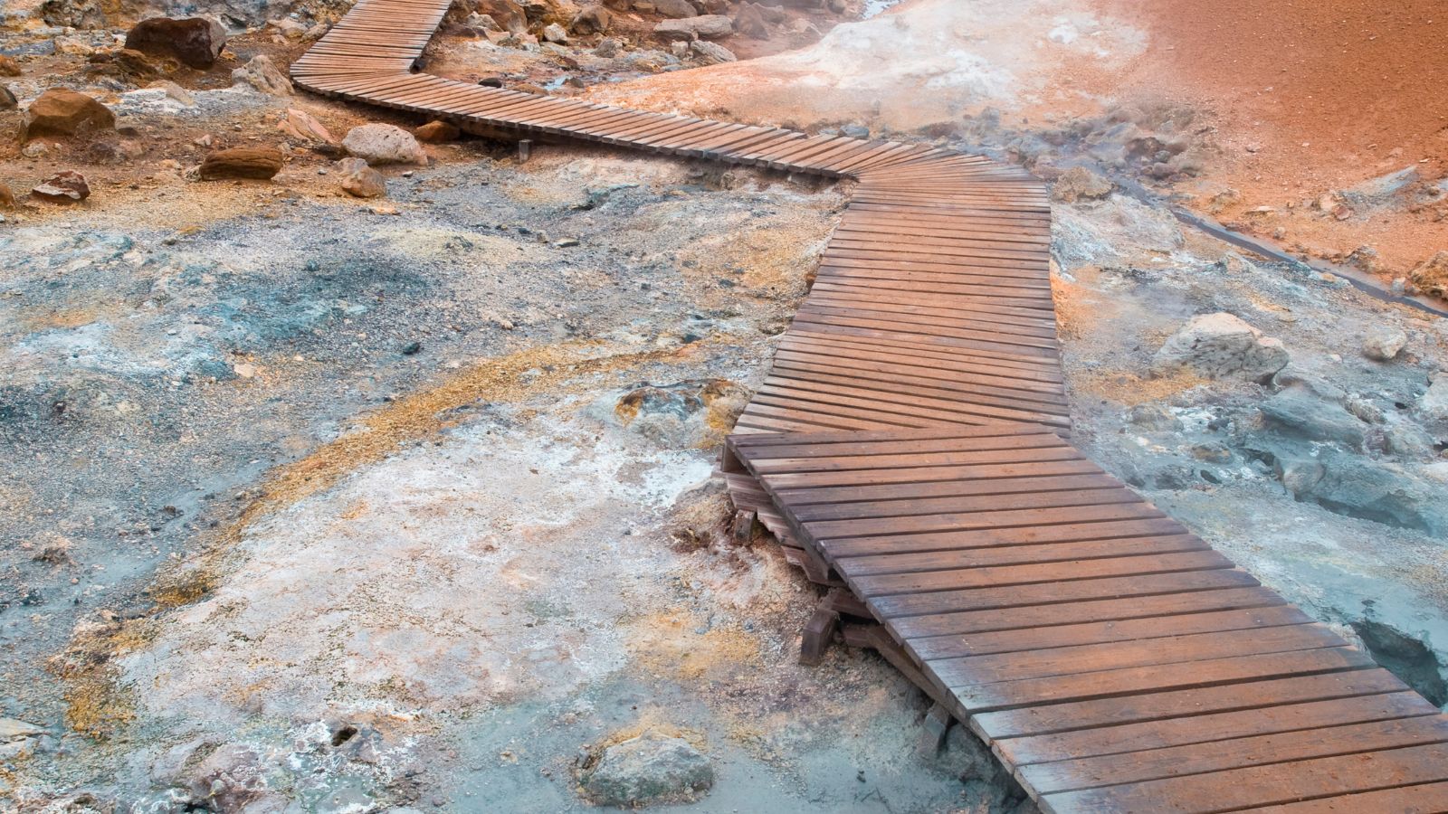 Seltún Geothermal Area in Iceland.