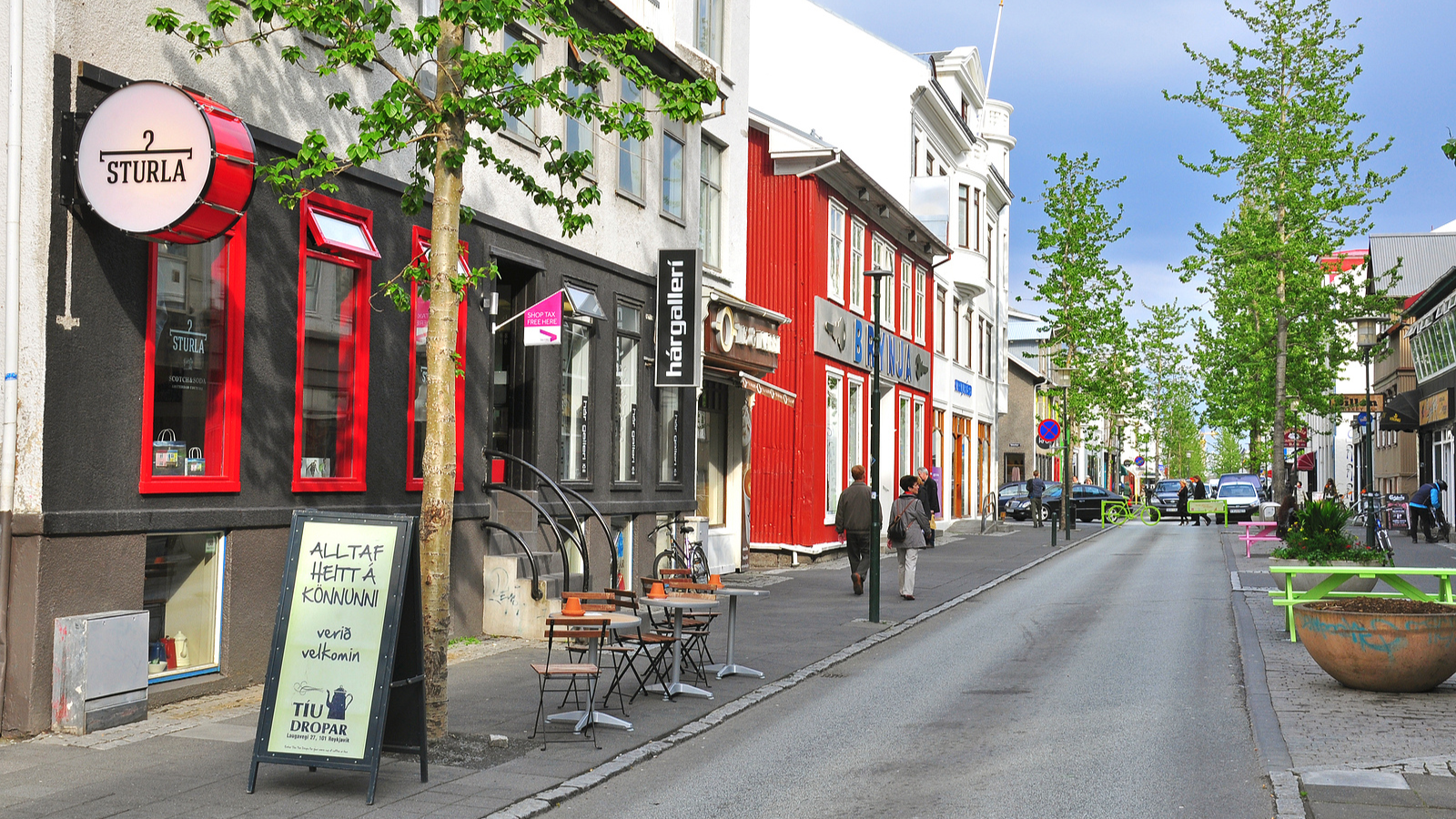 Restaurants in central Reykjavík.