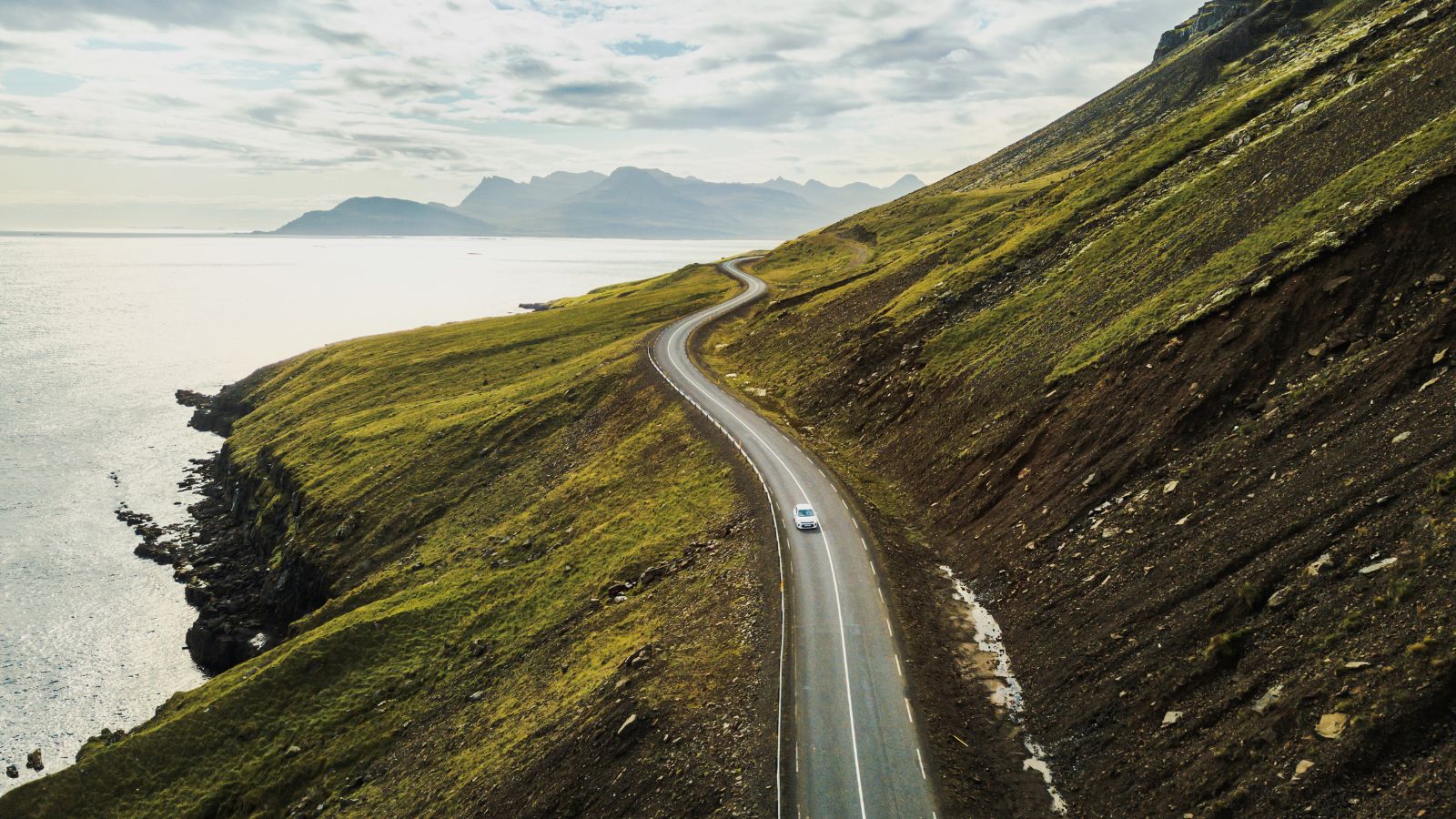 Sweeping views from a road in Iceland.