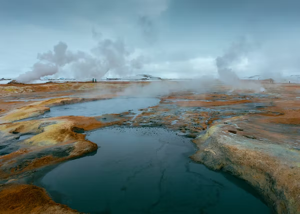 Myvatn nature baths Iceland hot springs.