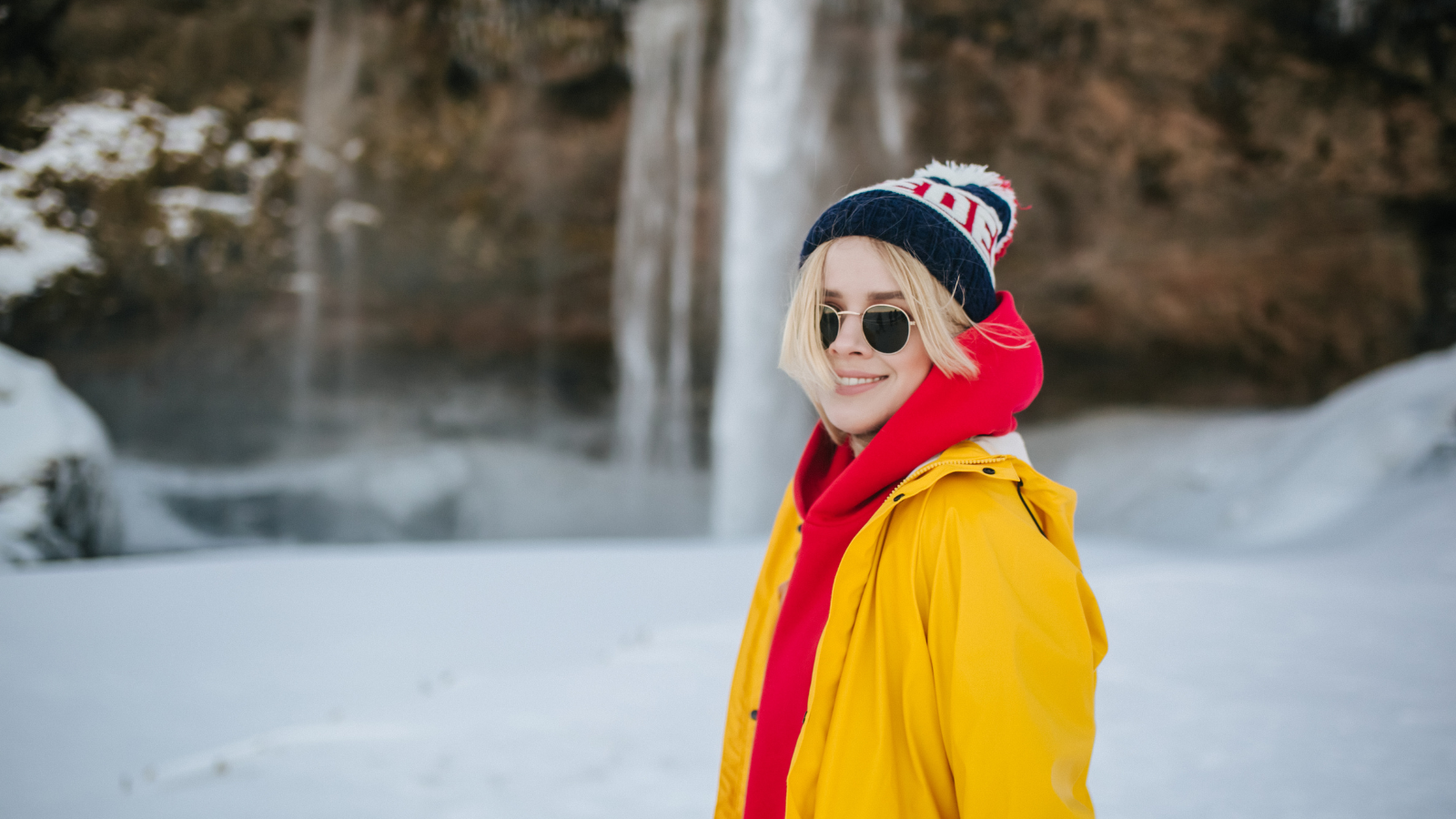 A Woman Wearing Stylish Winter Clothing